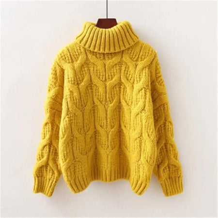 Helen Statement Pullover - front shot on hanger, yellow - Miss Mosa By Akanksha