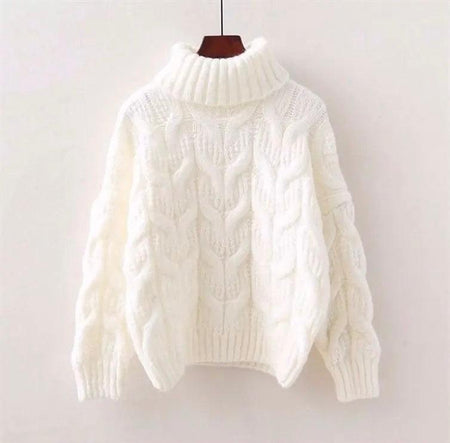 Helen Statement Pullover - front shot on hanger, white - Miss Mosa By Akanksha