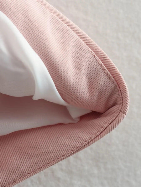 Helen Statement Vest Tops in Peach - close-up of hem, pink - Miss Mosa By Akanksha
