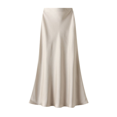 Hilma Satin Midi Skirt
