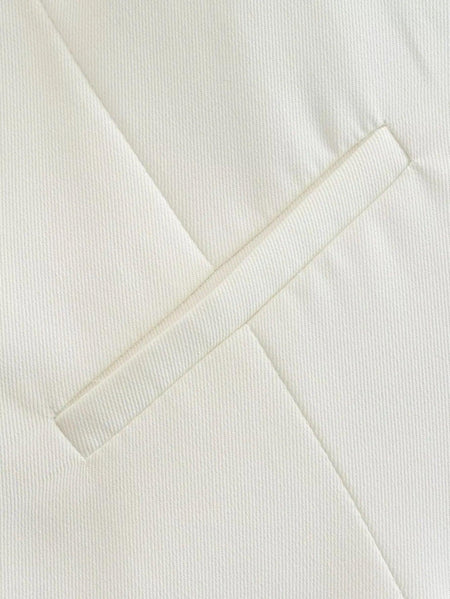 Hubako Statement Vest Tops in White - close-up of pocket, ivory - Miss Mosa By Akanksha