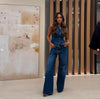 Hudson Statement Denim Coord In Navy Blue - S