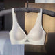 Huller Seamless Bras - front shot on hanger, white - Miss Mosa By Akanksha