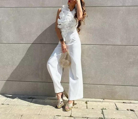 White - Sezen Statement Jumpsuit
