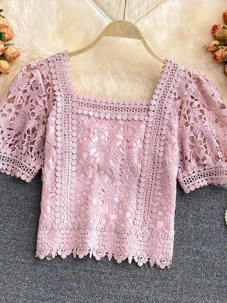 Peach - Meltem Crochet Blouse