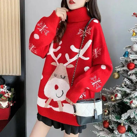 Red - Itzayana Oversized Sweater