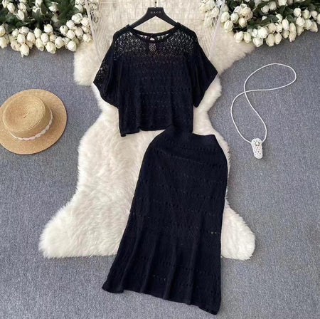 Black - Winona Crochet Coord Set