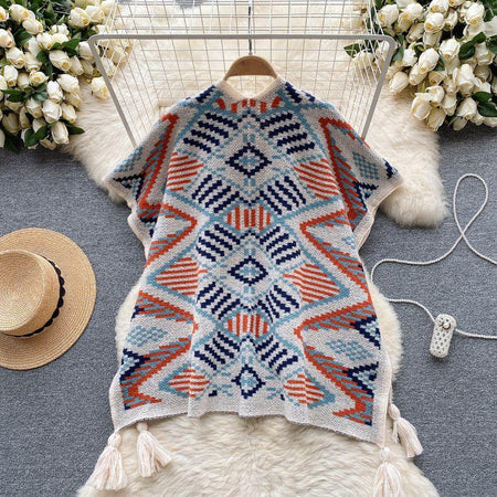 Violetta Vintage warm knitted Capes - Alamode By Akanksha