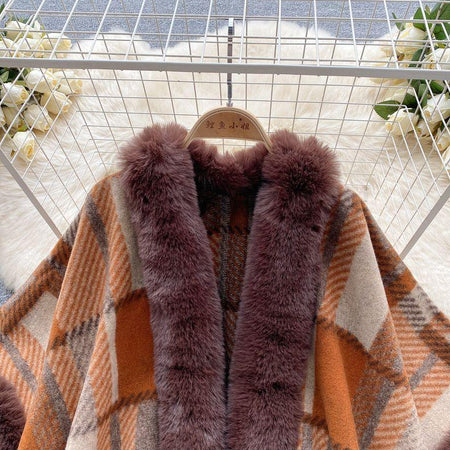 Leora Premium Winter Capes with Fur Detailing - Alamode By Akanksha