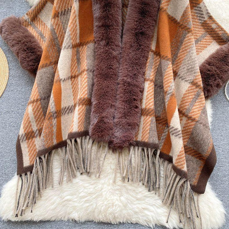 Leora Premium Winter Capes with Fur Detailing - Alamode By Akanksha