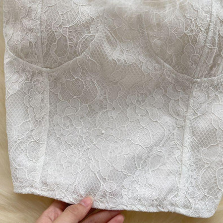 Verve Fur detail strapless bustier top - Alamode By Akanksha