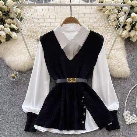 BLACK - Geri Woolen Sweater set