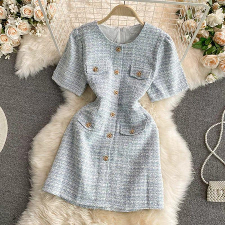 Grey - Fedora Tweed Dress