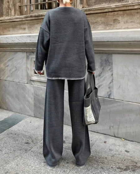 Sally Luxe Winter Coord Set- Set of Top and Pants