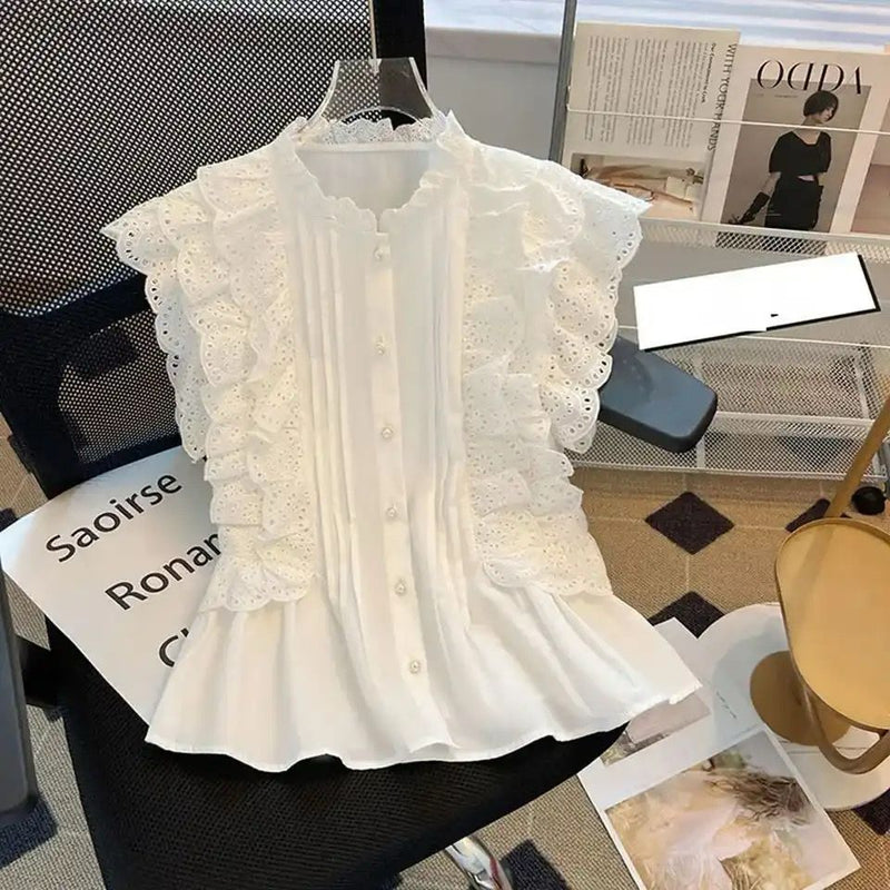 Alma Statement Summer Ruffled Top