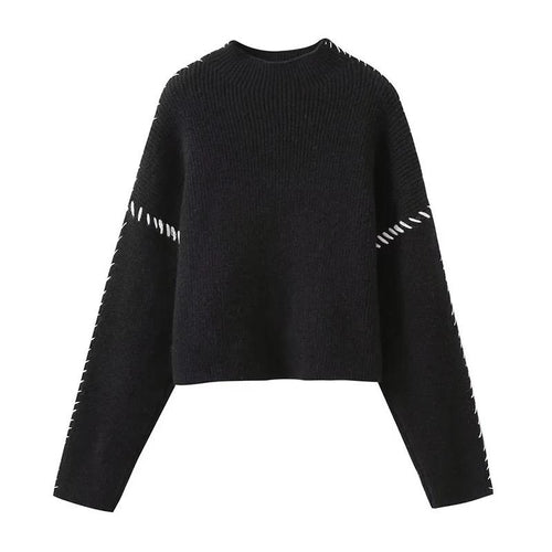 Fedora Oversized Sweater In Black