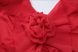 Salvia Ruffled Maxi Dress With Scarf
