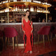 Salvia Ruffled Maxi Dress With Scarf