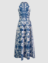 Saffron Halterneck Floral Maxi Dress