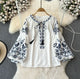 Teo  Embroidered Summer Top