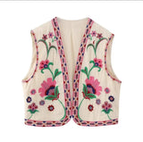 Jeeni Statement Vest Top In Beige