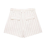 Tarly Striped Summer Coord Set In White
