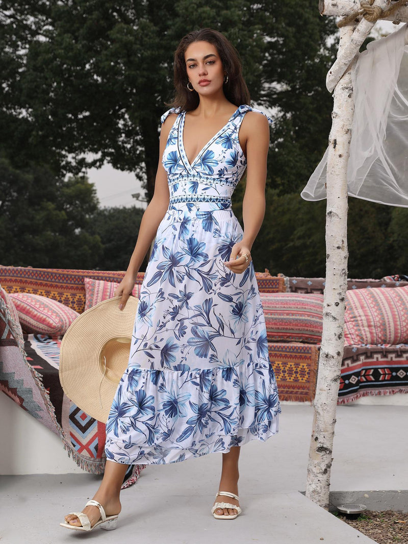 Garry Swimsuit With Skirt In Blue
