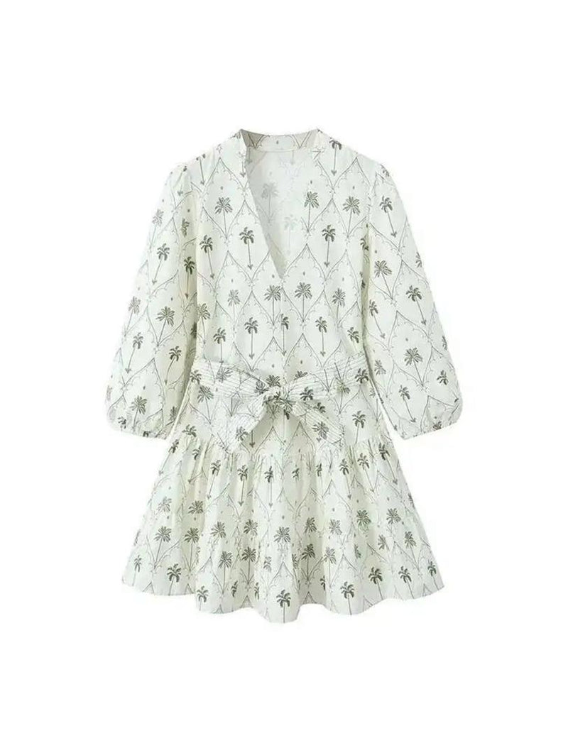 Zoey Summer Holiday Dress In Beige
