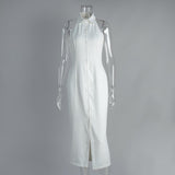 Semi Statement Summer Dress In White