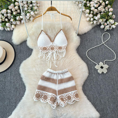 Belia 2 Piece Coord Set-Resortwear In Brown