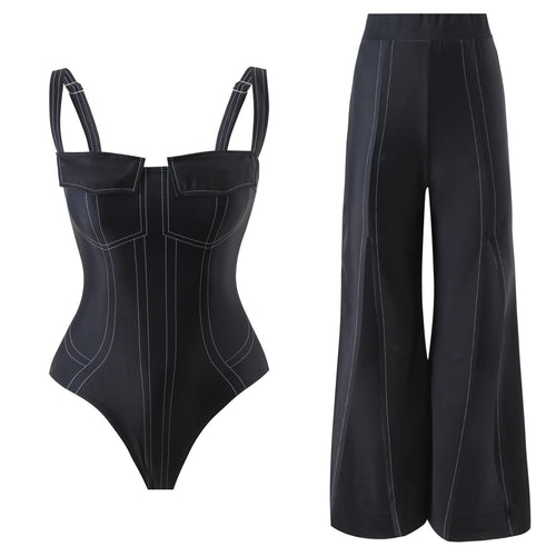 Deris Swimsuit With Pants In Black
