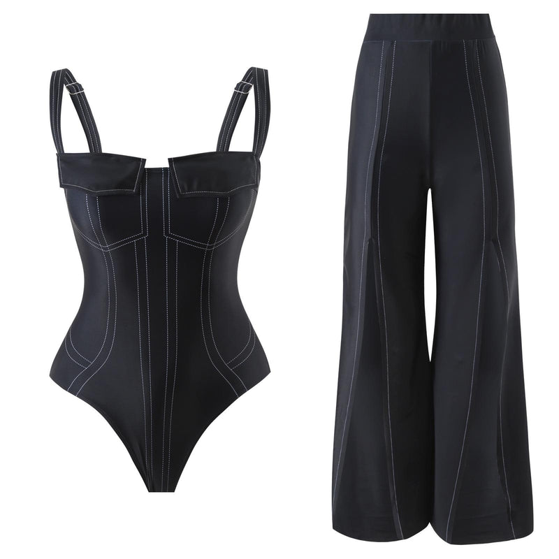 Deris Swimsuit With Pants In Black