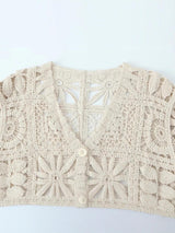 Laysha Crochet Holiday Coord - Resortwear In Beige
