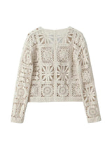 Laysha Crochet Holiday Coord - Resortwear In Beige