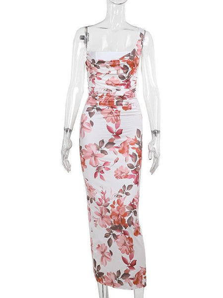 Camella Statement Bodycon Dress In White