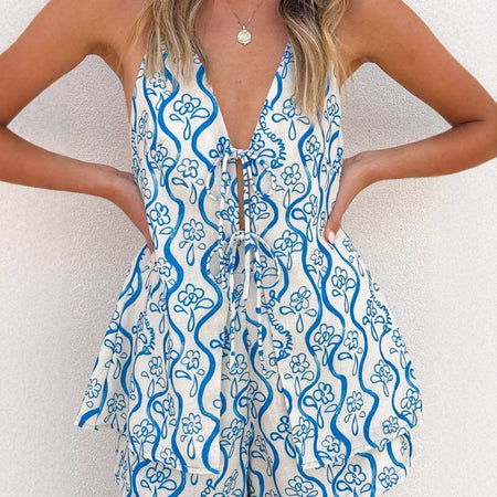 Catelin Summer Coord Set In Blue