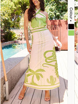 Quinn Summer Midi Dress In Beige