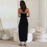 Cresee Ruffled Maxi Dress In Black