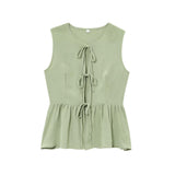 Aderyn Statement Linen Suit Set In Olive Green