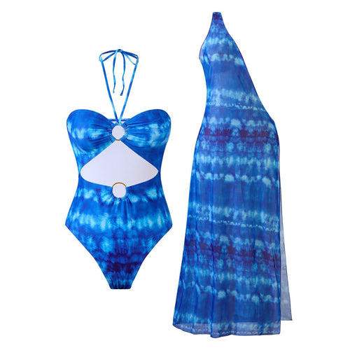 Mist Swimsuit With Coverup In Blue