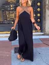 Jemini Summer Holiday Dress In Black