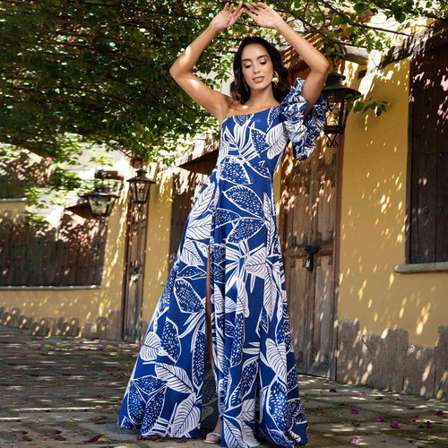 Arica Swimsuit With Skirt In Blue