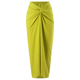 Kelly Rosette Swimsuit With Skirt In Neon