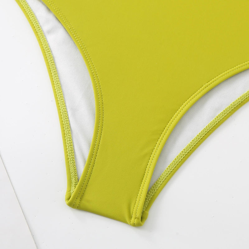 Kelly Rosette Swimsuit With Skirt In Neon