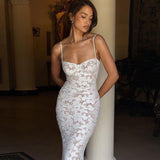 Diva Lace Bodycon Maxi Dress