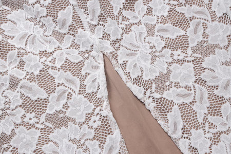 Diva Lace Bodycon Maxi Dress In White