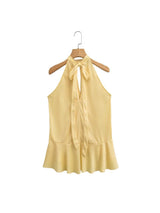 Hena Ruffled Summer Top In Yellow