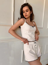 Akilina Two Pc Nightsuit in Beige