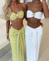 Aroma Summer Coord Set-Resortwear In White