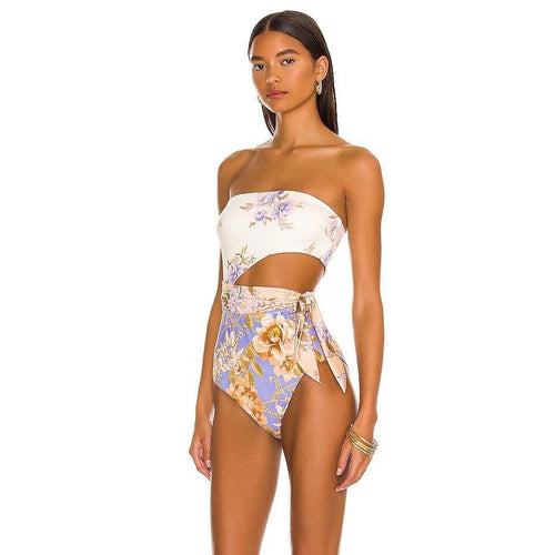 Maillot Swimsuit With Sarong In Multicolor